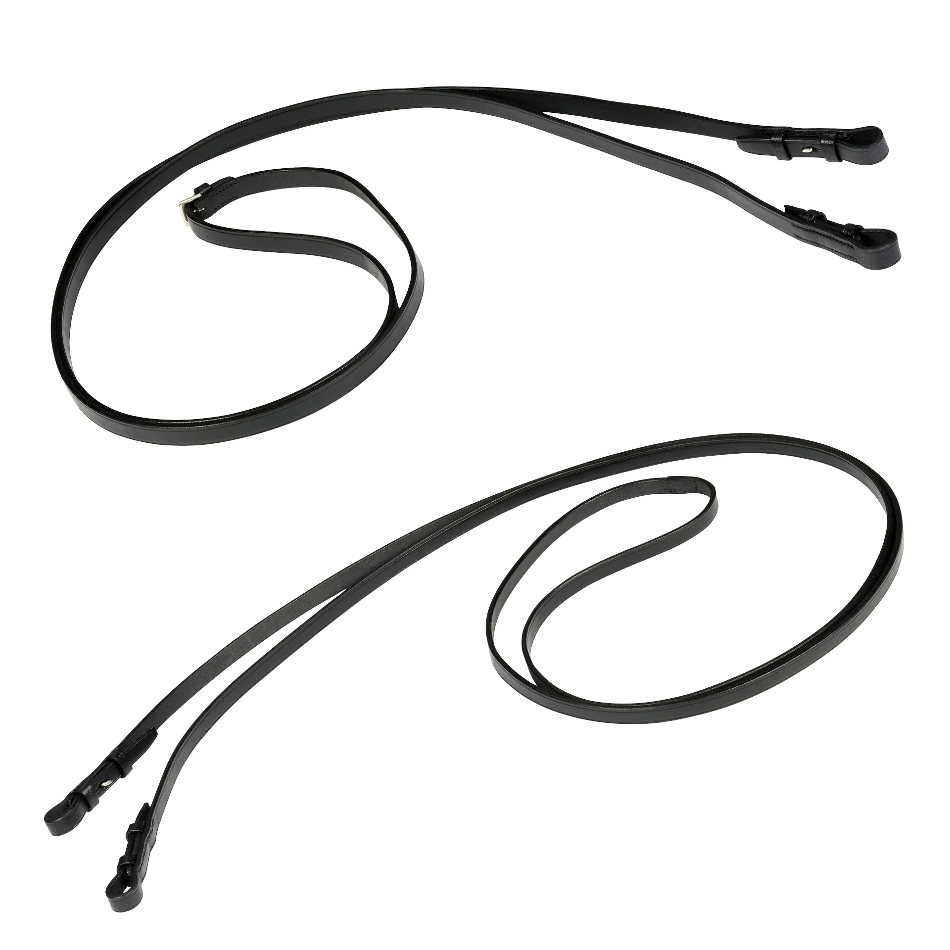 Curb reins, leather set, flat, narrow - Image 4