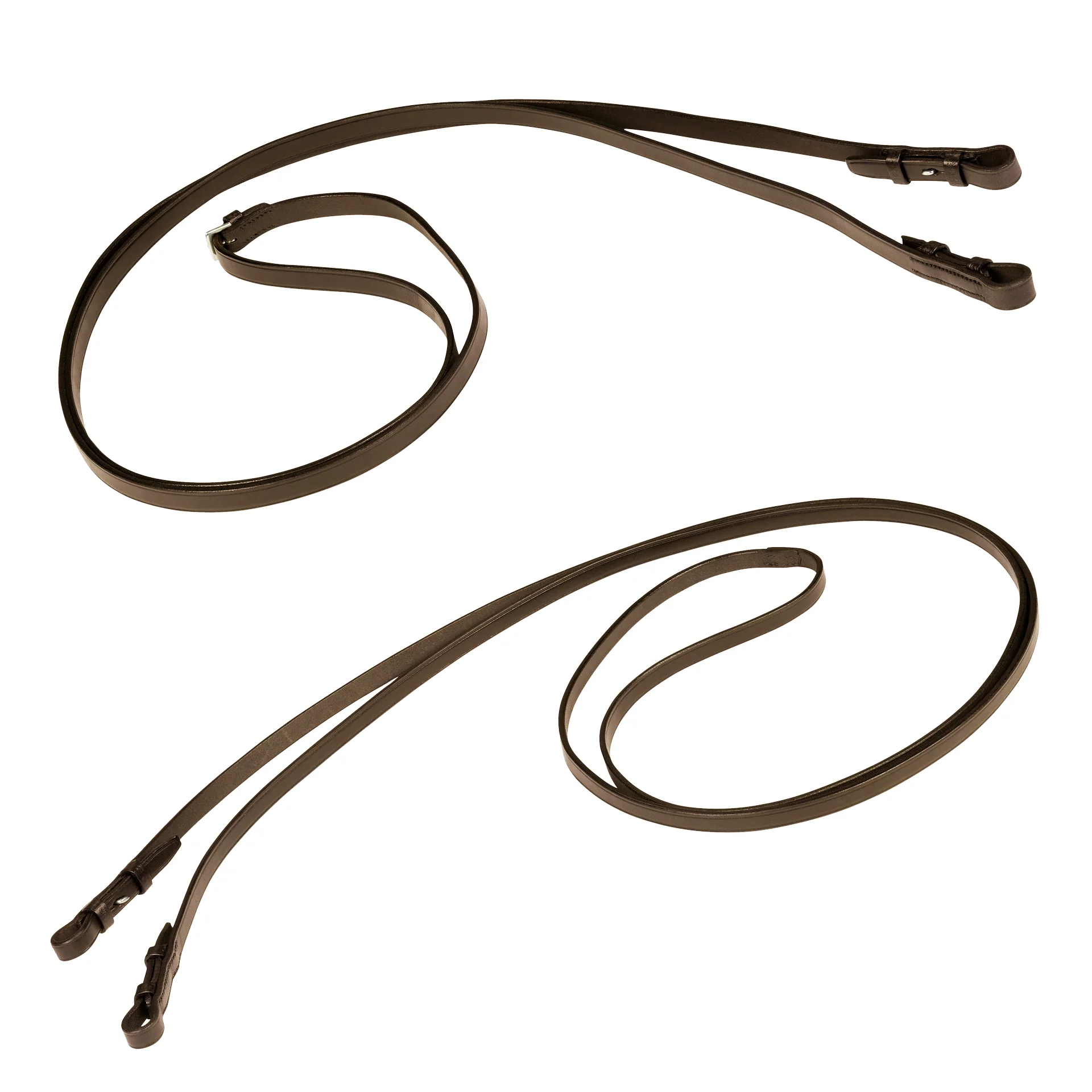 Curb reins, leather set, flat, narrow - Image 5