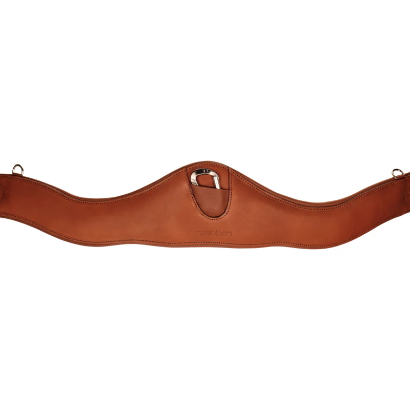 Leather girth Contour with elastic ends - Image 5