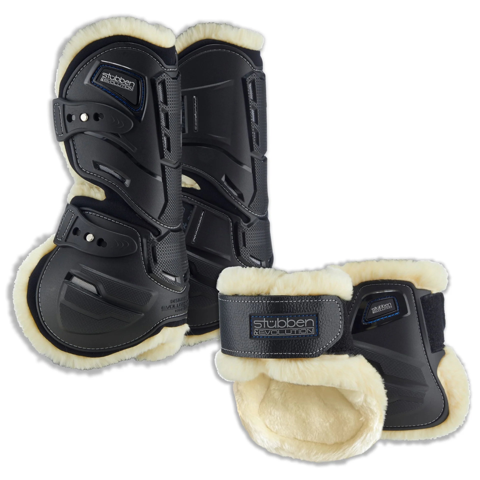 Set Hybrid Jumping Boots & Fetlock Boots Fleece lined
